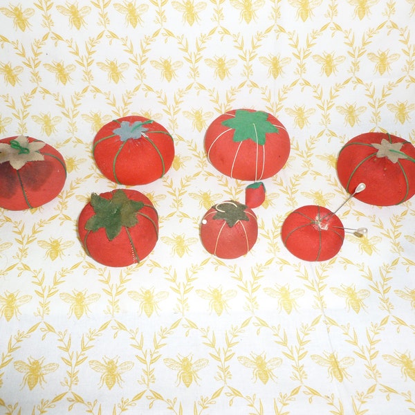 Antique Vintage Pin Cushion / Tomato Strawberry Americana Sewing Hemming Pin Cushion choice of one