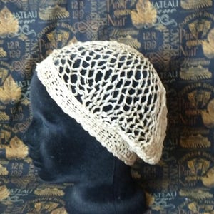 Antik Boudoir Nattmössa Vintage Virkad Spets Flapper Gatsby 1920-talet 1930-talet Dust Nattmössa Bonnet-scenfoto rekvisita