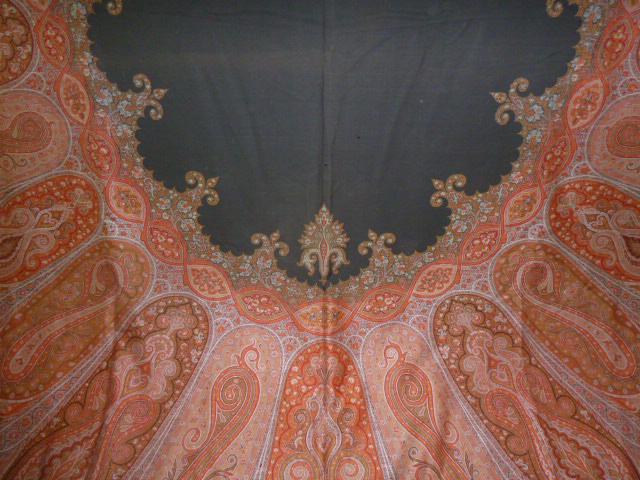 Antique 1800's Kashmir PAISLEY Shawl English KIRKING Shawl -138