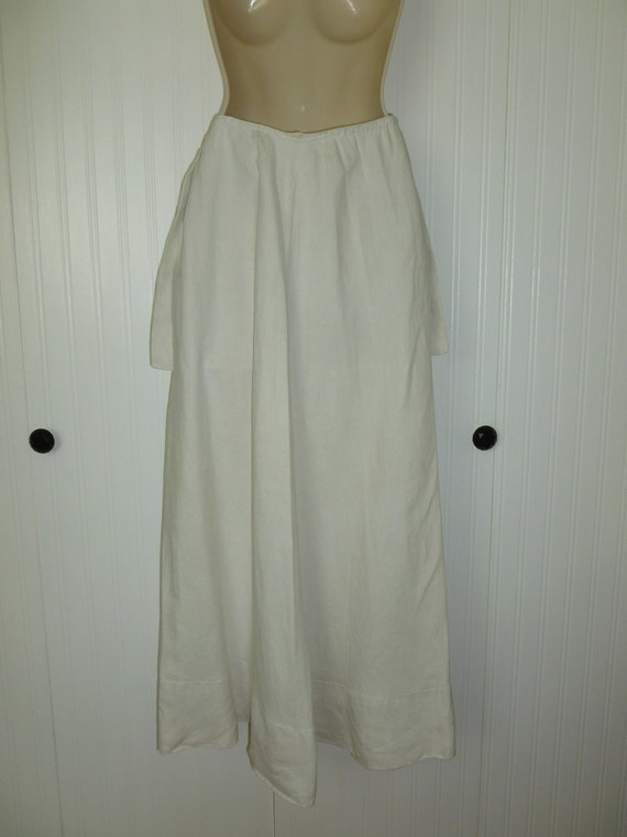 Antique Edwardian LINEN Skirt c1900s Walking Skir… - image 8