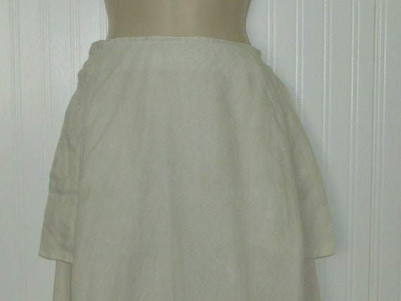 Antique Edwardian LINEN Skirt c1900s Walking Skir… - image 3