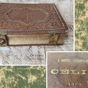 Antique Leather Photo Album c1866 CELIA Provenance Post Civil War Incredible!