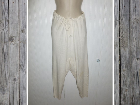 Antique Cotton Knit Union Suit Vintage Long Johns Long Underwear RH White  Co, Boston -  Sweden