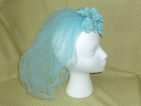 Vintage Bridal Headband Veil Flower Crown-Tiara-1… - image 6