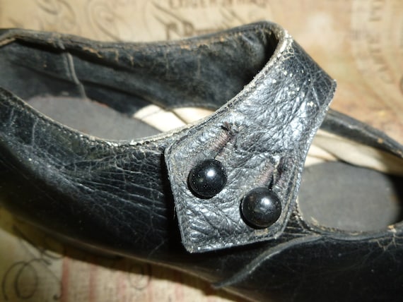 Fabulous Antique Edwardian Shoes-Mary Jane Button… - image 10
