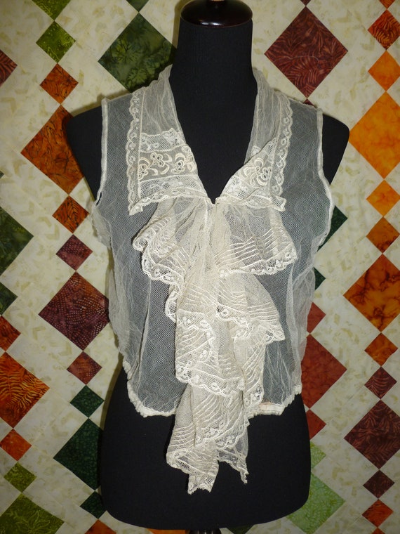 Antique Victorian Mixed Lace Camisole-Vintage Edw… - image 2