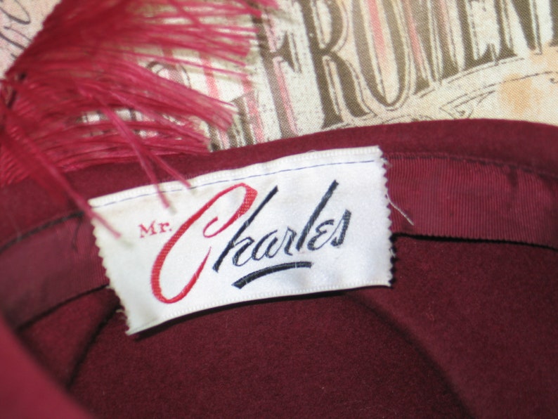 Mr Charles Cloche Hat / Vintage Mid Century Hat Original Red | Etsy