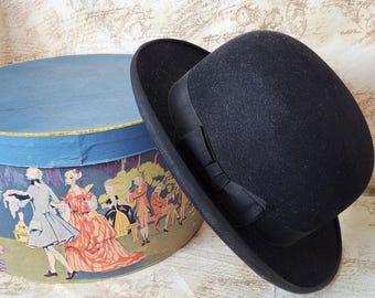 VTG 1900 Grand Prize John B Stetson Philadelphia Black Bowler