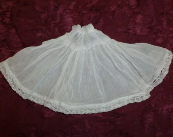 Antica bambola sottoveste gonna vittoriana edoardiana vintage circa 1900 sottoveste tedesco francese vestiti per bambole / pizzo a tombolo