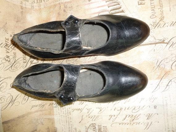 Fabulous Antique Edwardian Shoes-Mary Jane Button… - image 3