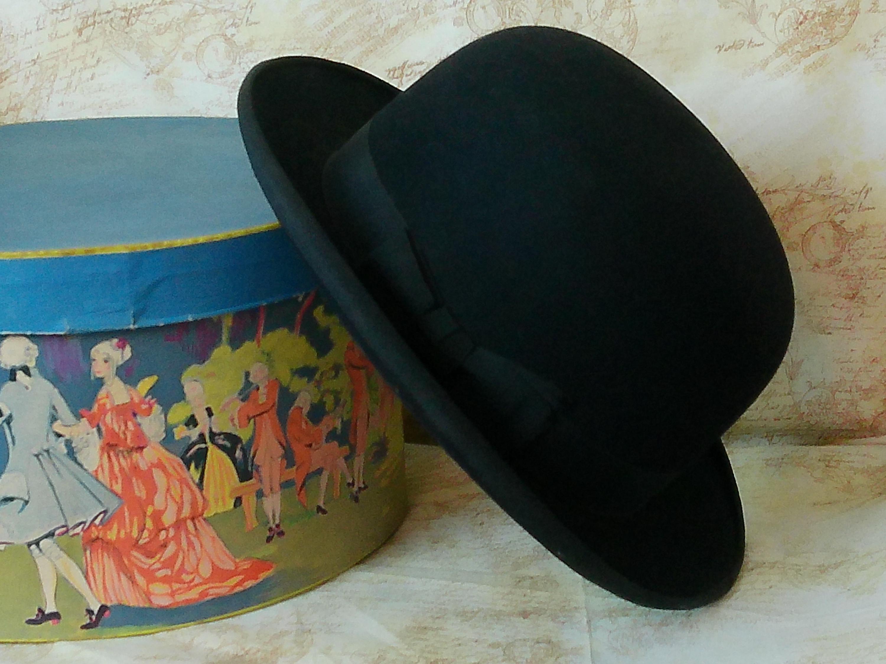 Antique Bowler Hat MAURICE ROTHSCHILED Size 6 7/8 Vintage
