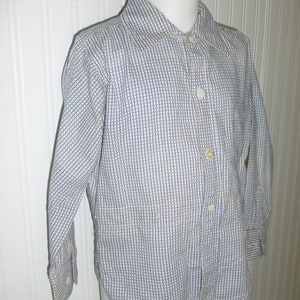 Sweet Antique Boys Shirt Childs Homespun Primitive Viintage-blue white Pioneer image 2