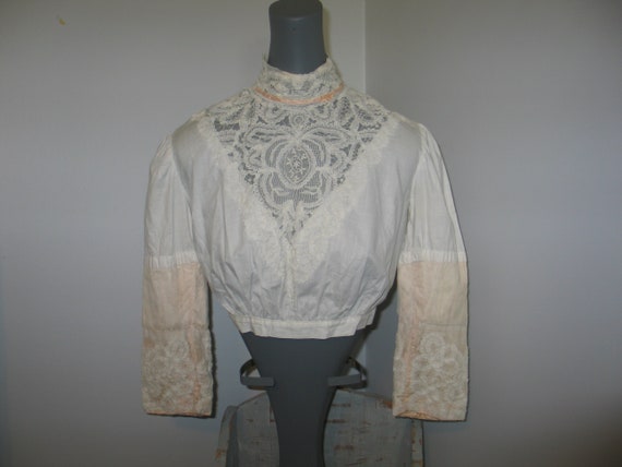 Antique Victorian Blouse Circa 1880-1900-Fine Tra… - image 1