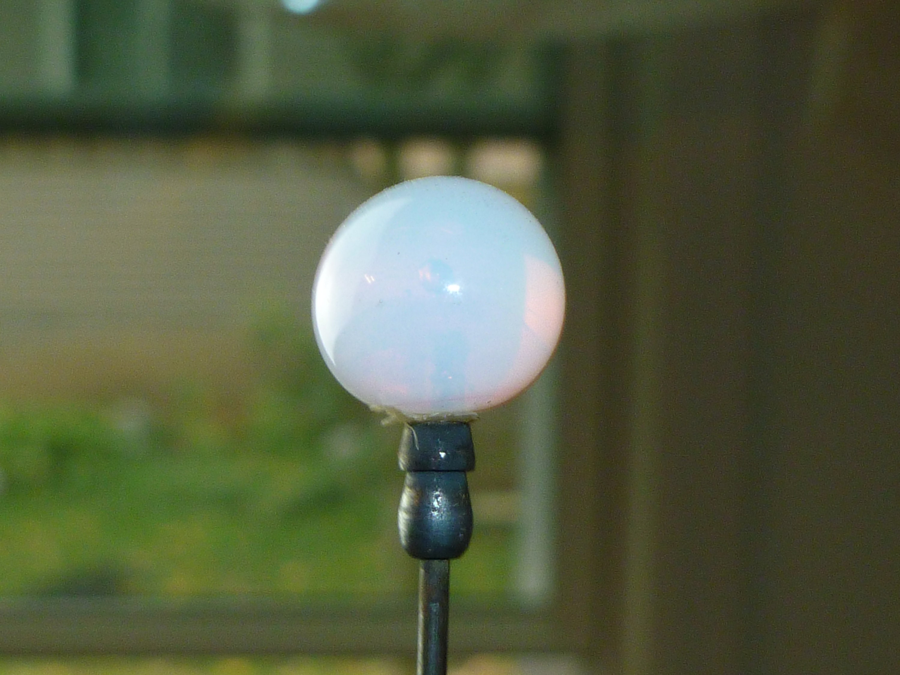 Antique HAT PIN Victorian Irridescent Blown Glass Hatpin 7 1  display picture 1