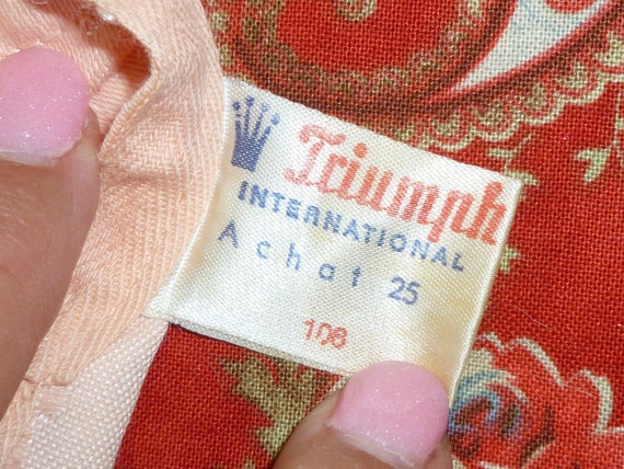Antique Corset Girdle XL Cotton Brocade "TRIUMPH"… - image 9
