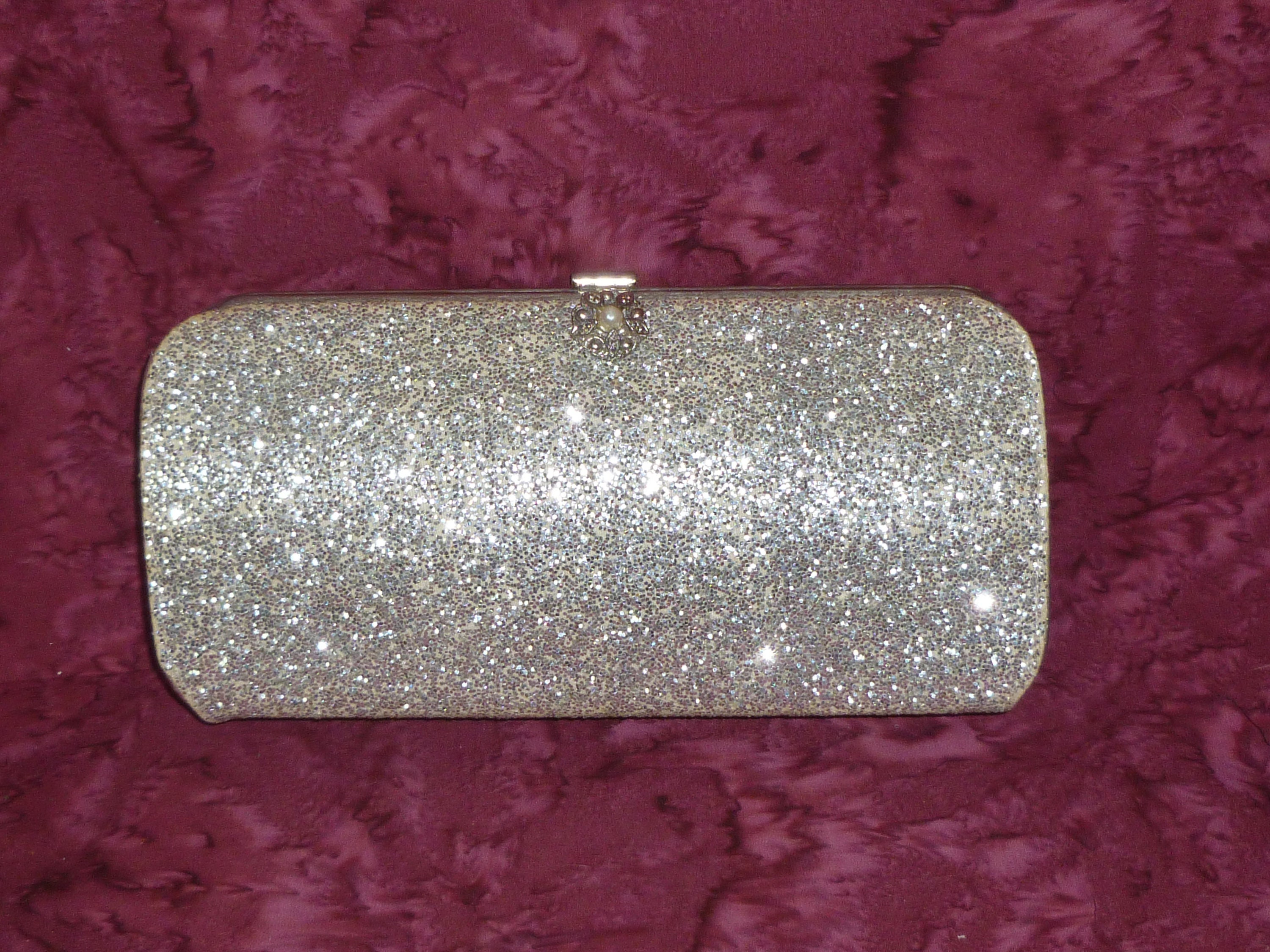 Silver glitter purse hotsell