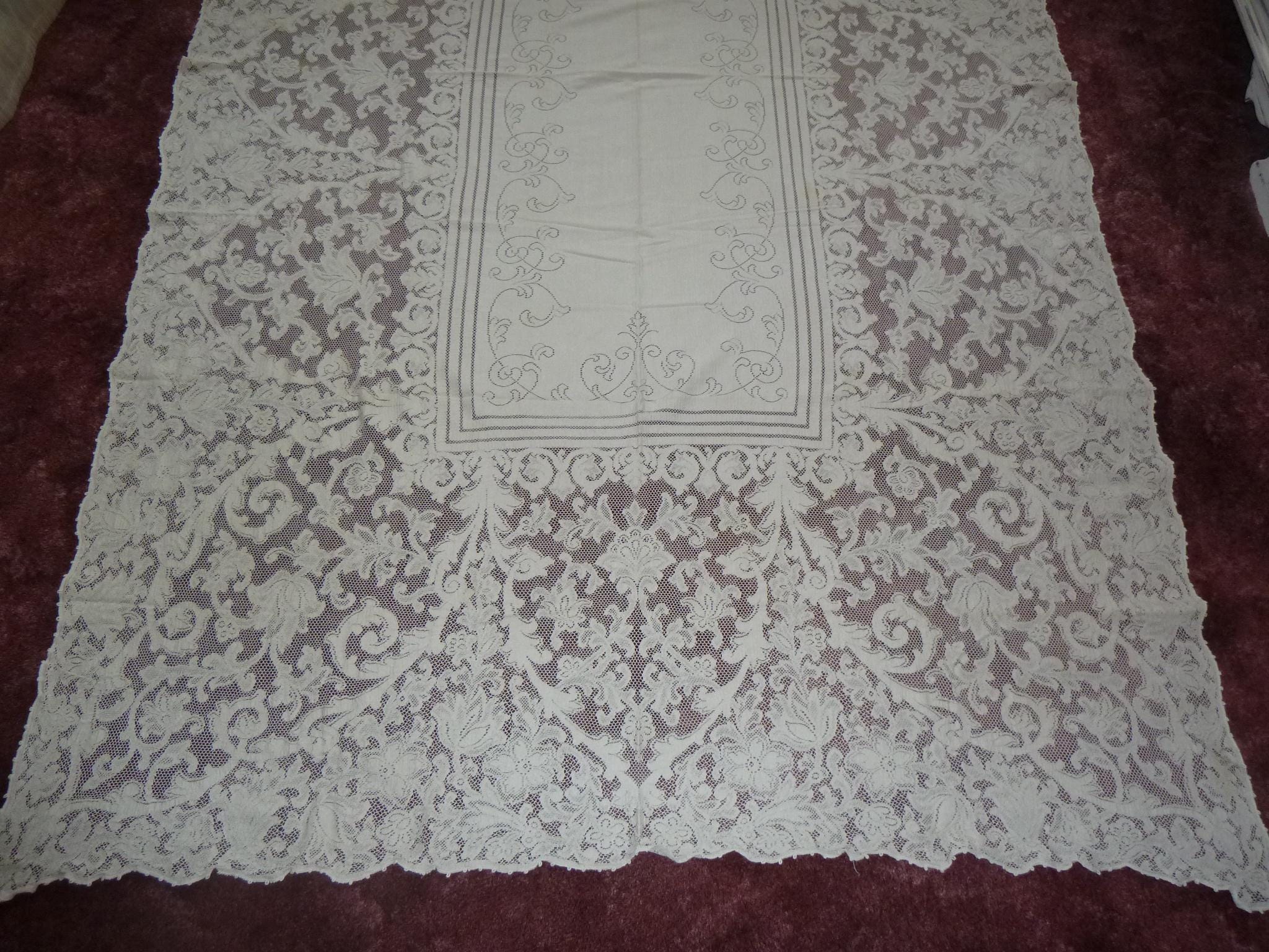 Quaker lace tablecloth - Etsy 日本