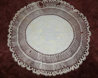 ヴィンテージ　クエーカーレース テーブルクロス（特大） ヴィンテージ クエーカー レース テーブルクロス JUBILEE No. 1006