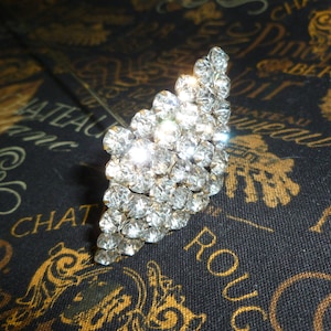 Antique HAT PIN Victorian Rhinestone Large Hat Pin-Crystal Paste Hatpin 12 in Long-Antique Vintage Jewelry