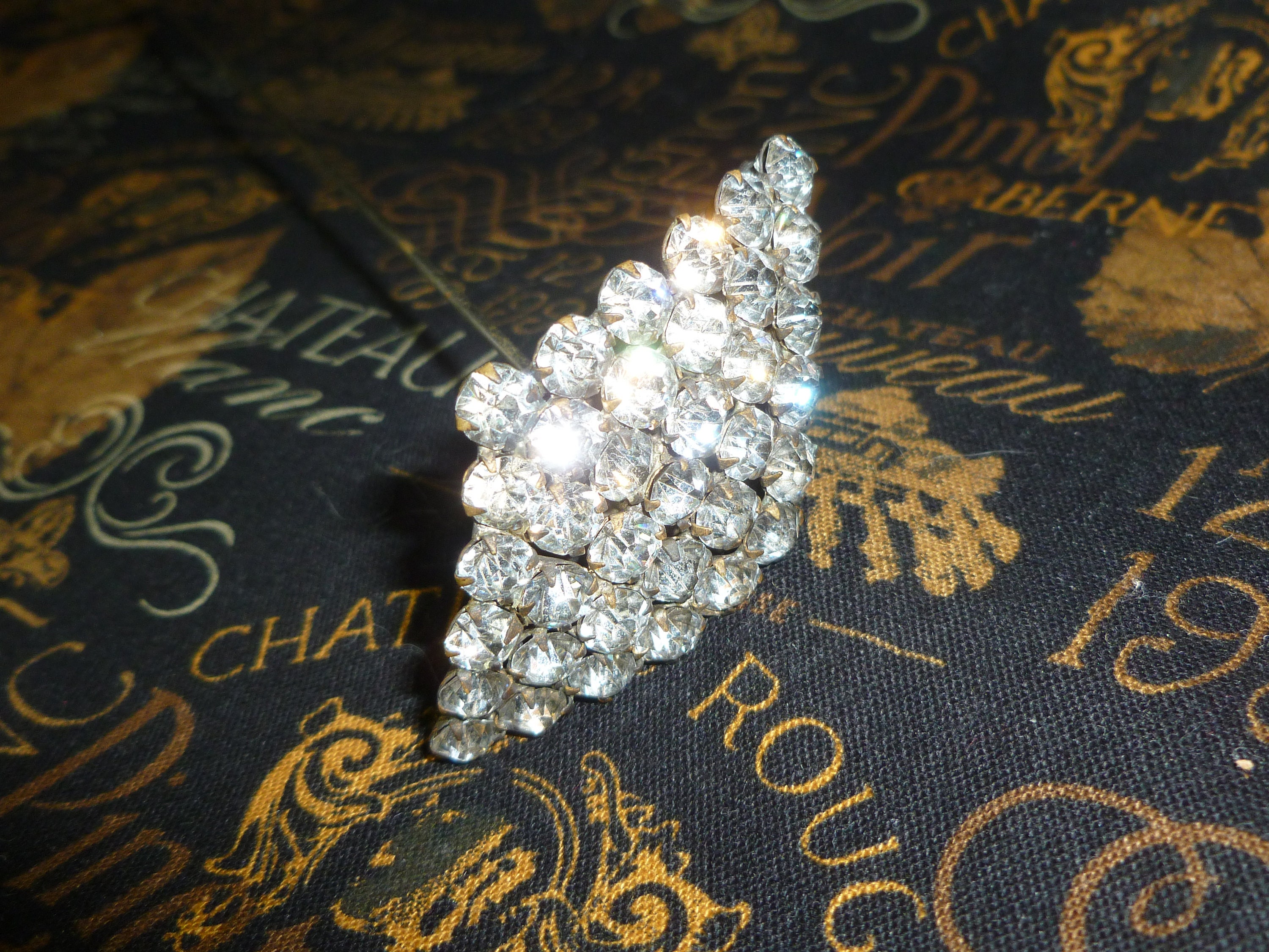 Vintage Rhinestones Hat Shaped Pin Brooch - Etsy