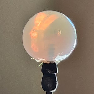 Antique HAT PIN Victorian Irridescent Blown Glass Hatpin 7 1/2in