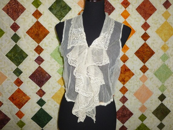 Antique Victorian Mixed Lace Camisole-Vintage Edw… - image 1