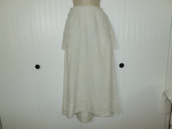 Antique Edwardian LINEN Skirt c1900s Walking Skirt