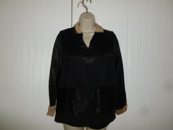 Antique Shimmery Satin Silk  Blouse Vintage 1930s… - image 1