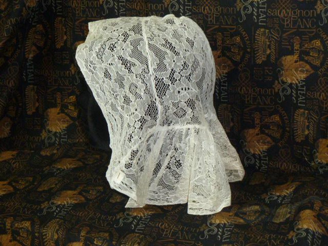 Exceptional Antique Victorian Bonnet Bobbin Lace Vintage Edwardian Lace ...