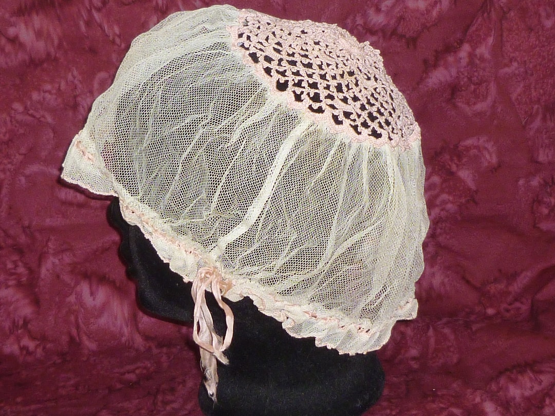 1920s Gold Ribbon Boudoir Flapper Cap main image 0