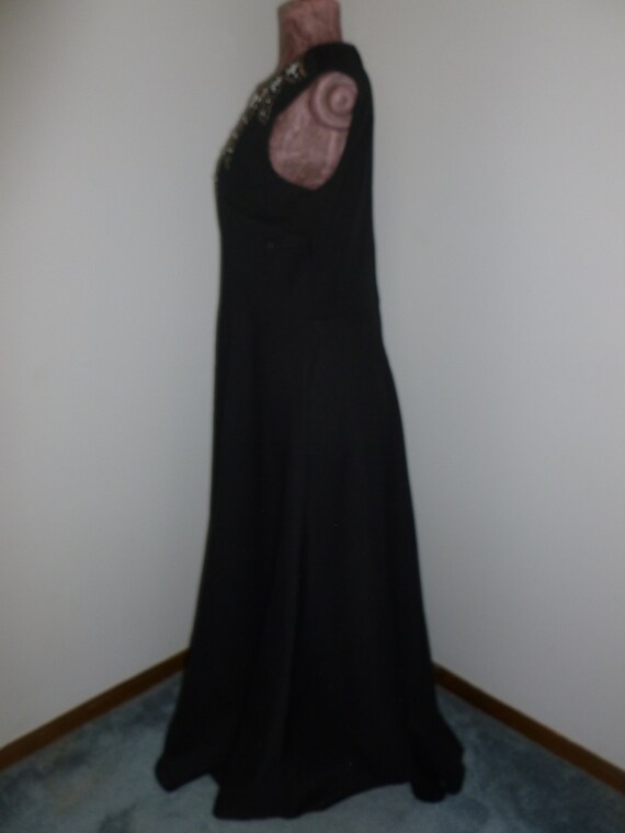 Elegant Vintage Black Dress -Retro 1960s-1970s Ma… - image 7