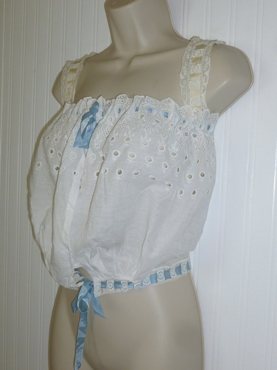 Antique Lace Camisole Embroidered Lace Vintage Vi… - image 3