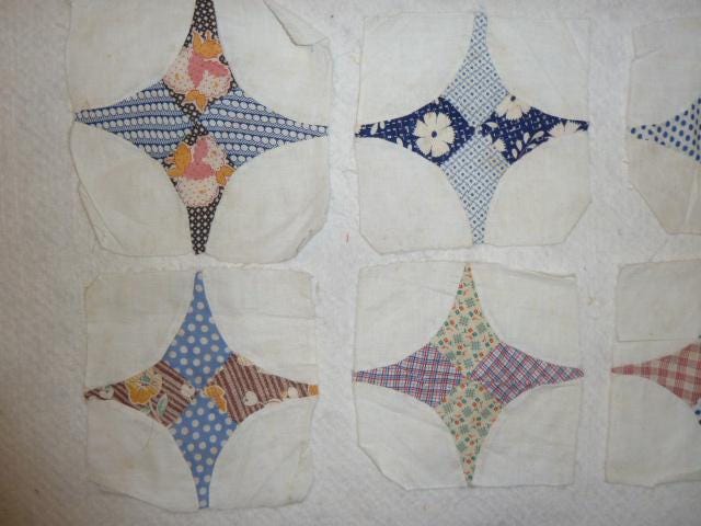 12 アンティーク スター フラワー ブロック ヴィンテージ ハンドメイド