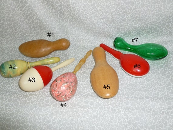 Wooden Painted Darning Egg - Ruby Lane
