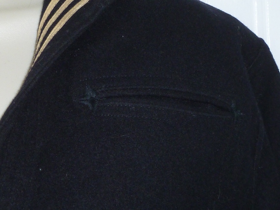 Vintage SAILOR Shirt Wool Navy Naval Uniform Cost… - image 5