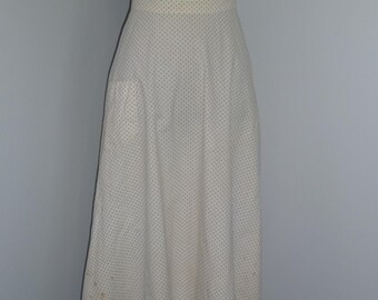 Cute Antique Apron 1900s 1920s Cotton Shirting Period Costume Vintage