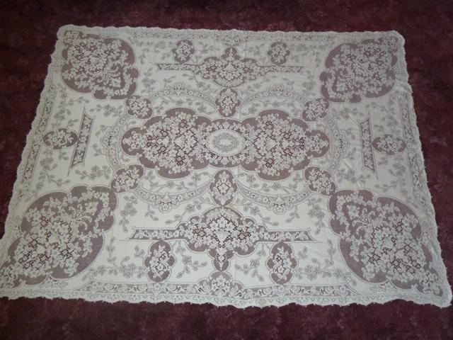 ヴィンテージ　クエーカーレース テーブルクロス（特大） Quaker lace tablecloth - Etsy 日本