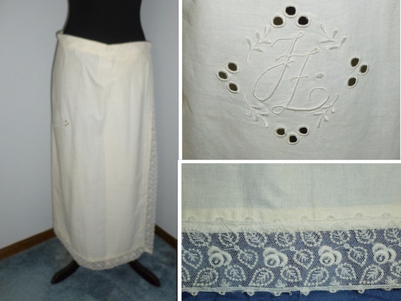 Antique Edwardian Wrap Skirt c1900s Walking Skirt