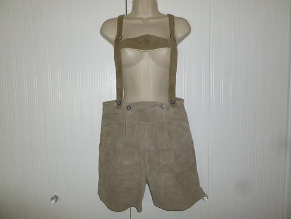 Vintage Lederhosen German Austrian Bavarian Suede… - image 1