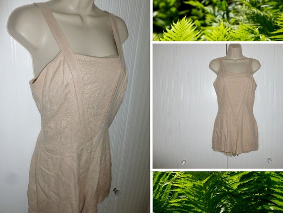 Vintage Linen Romper by "Bullock's Westwood" 1940… - image 1