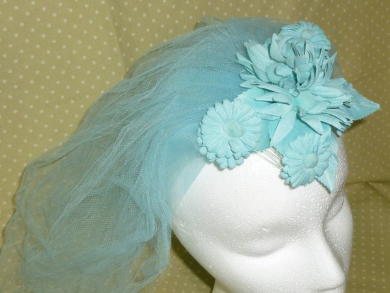 Vintage Bridal Headband Veil Flower Crown-Tiara-1… - image 4