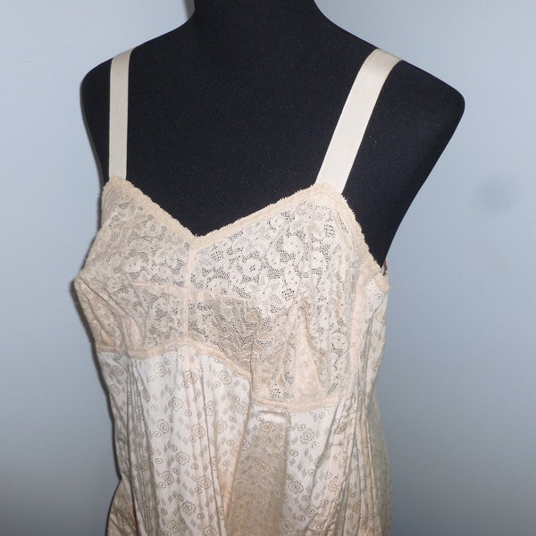 Vintage Corselette Bra Girdle 1940s 1950s One Piece Bra Corset Girdle French Boudoir Garters Shapewear Burlesque