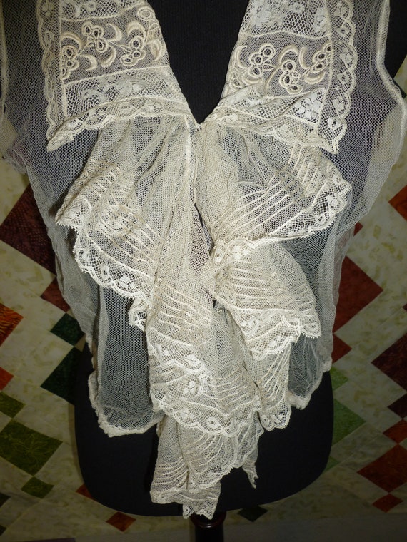 Antique Victorian Mixed Lace Camisole-Vintage Edw… - image 4