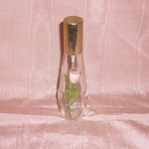 Rosa Única em um Frasco Eau de Cologne Frasco em Spray de Vidro - Vazio