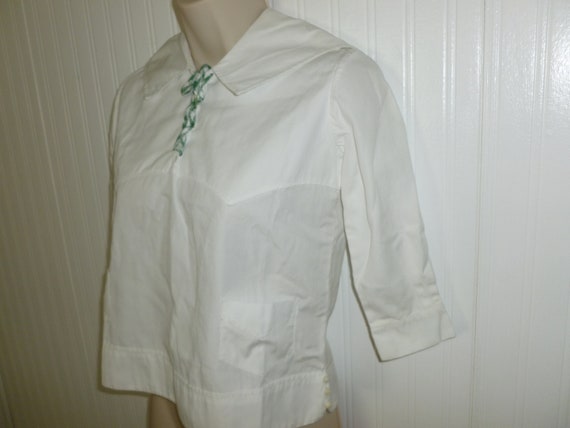 Cute Vintage SAILOR Blouse Shirt 1940s 1950s Nava… - image 4