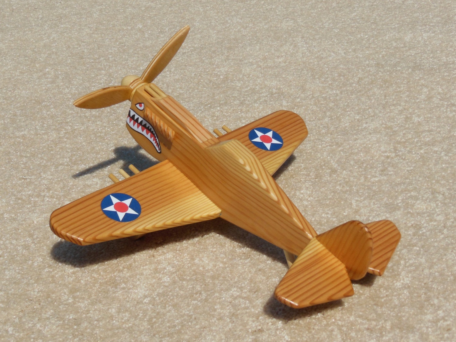 Wooden P40 Fighter 'Flying Tiger' Toy Plane Etsy