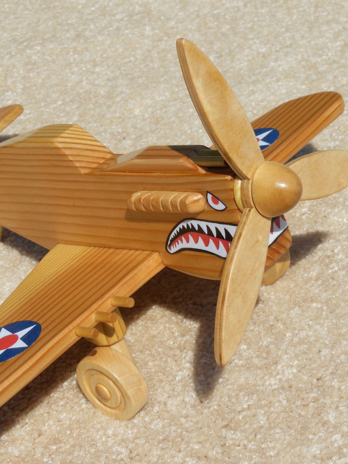 Wooden P-40 Fighter 'Flying Tiger' Toy Plane Etsy