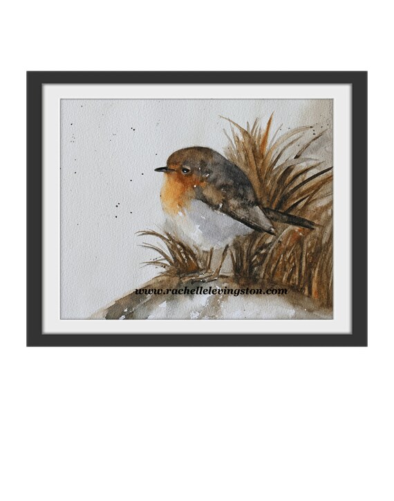 Oiseau Peinture Oiseau Oiseau Imprimé Imprimé Oiseau Art Peinture à Laquarelle Atc De Lart De Robin Victorien Taille Petit Artiste Cartes à