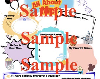 Disney Alles über mich Arbeitsblatt | Zurück zur Schule Printable (PDF)