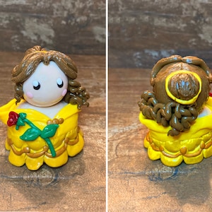 Belle/ Princess/ Disney Princess/ Disney/ Cake Topper/ Jasmine/ Rapunzel/ Ariel/ Birthday/ Cinderella/ Terrarium/ Wedding Topper/ Sculpey